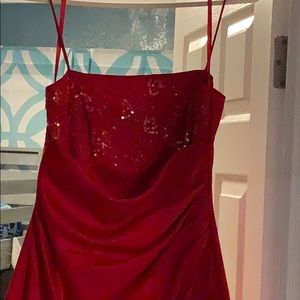 Red prom or night gown